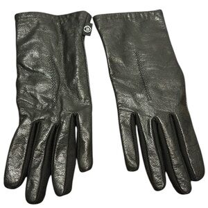 Isotoner‎ women’s black leather gloves size small